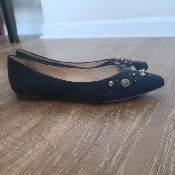 Louise et Cie 'Lo Alwick' Suede‎ Flats with Rhinestones & Studs - Picture 5 of 7